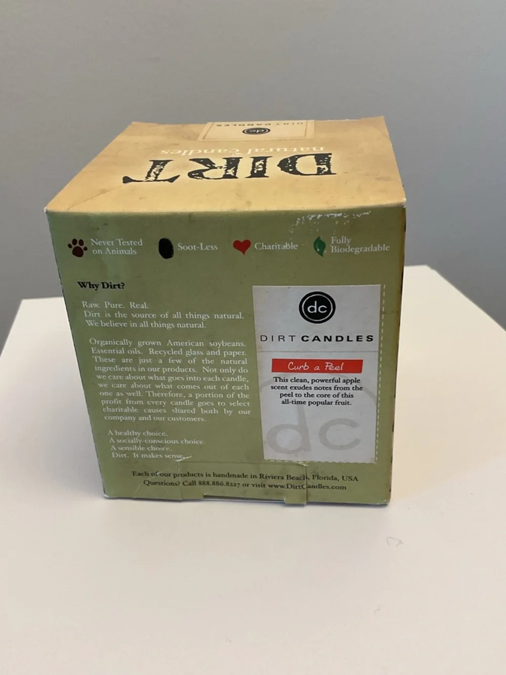 NIB Dirt Natural Candles Soy Candle